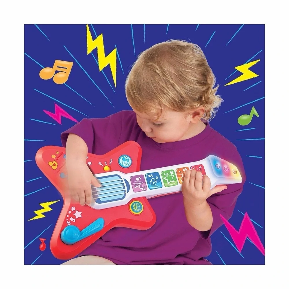 New Magic Touch Guitar, Infant Toddler Light Up Music Toy with Volume Control